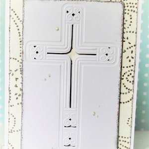 Carte de félicitations pour la communion/ confirmation ou confirmation croix blanche