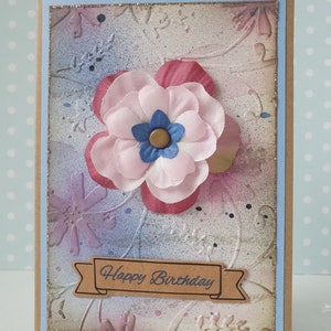Carte d'anniversaire "grande fleur"