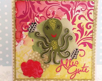 Birthday card "little octopus"