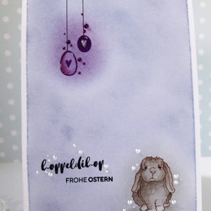 Tarjeta de Pascua "Hoppelhase"