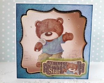 Congratulations card "Bear Star"