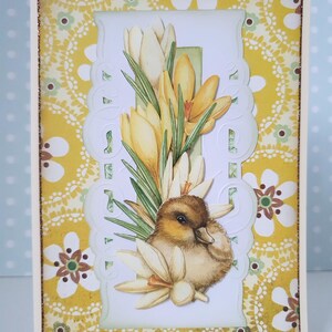 Carte de voeux "Canetons & Crocus"