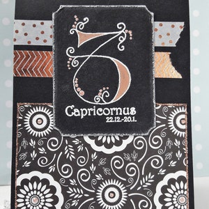 Glückwunschkarte Sternzeichen "Capricornus"