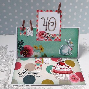 Set-up card for the 40th birthday