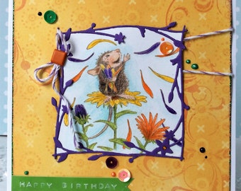 Glückwunschkarte "Blütenblätter zum Geburtstag"