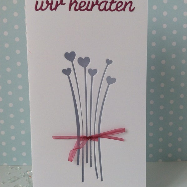 Invitation card "Herzerl am Stalk"