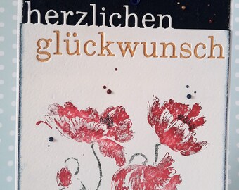 Glückwunschkarten "roter Mohn"