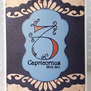 Carte d'anniversaire "Star Sign Capricorne"