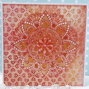 Felicitaties kaart "Pearl mandala"