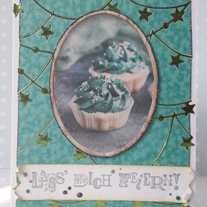 Gefeliciteerd kaart "feestelijke cupcake"