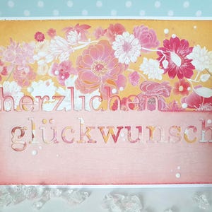 Grußkarte "Blumigen herzlichen Glückwunsch"
