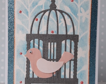 Glückwunschkarte "Vögelchen bringt Grüße"