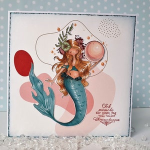 Birthday card &quot;Mermaid&quot;