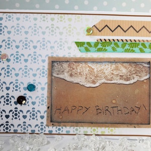 Carte de vœux « Anniversaire sur la plage »