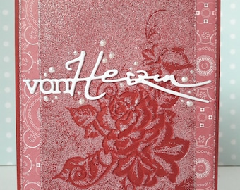 Glückwunschkarte "Elegante Rose"