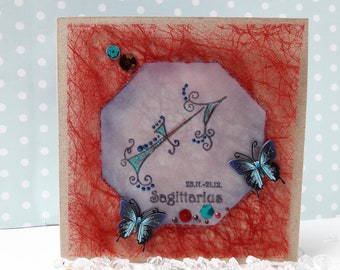 Congratulations card Zodiac sign "Shooter"