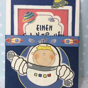 Scheda di compleanno "Astronauta"