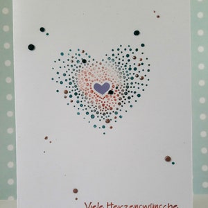 Greeting card &quot;Heart with view&quot;