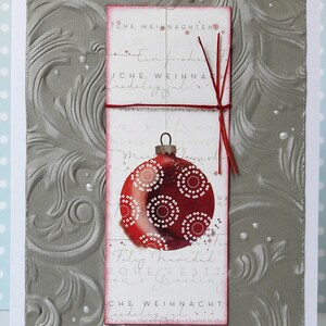 Christmas card "Red Christmas Ball"