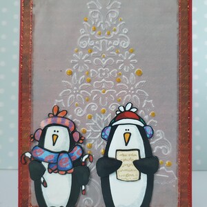 Weihnachtskarte "Pinguine"
