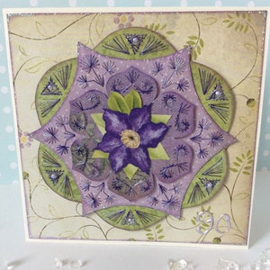 Cartão de parabéns pelos anos 90 "Clematis"