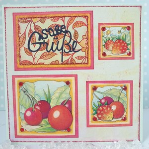 greeting card &quot;for sweet fruits&quot;