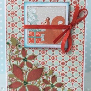Carte de Noël « écureuil