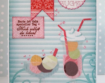 Greeting card "Ice Cream Parlour"