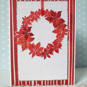 Carte de Noël "Couronne de Poinsettia"