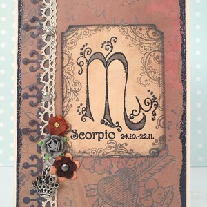 Carta di congratulazioni segno zodiacale "Scorpione"