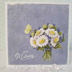 Carte Fête des Mères "Marguerites & Myosotis"