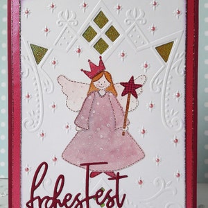 Christmas card &quot;Patchworkengerl&quot;