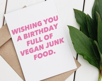 Vegan Junk Food Birthday Card