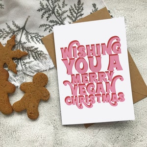 Je vous souhaite une joyeuse carte de Noël végétalienne