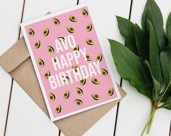 Avo Happy Birthday Vegan Greeting Card