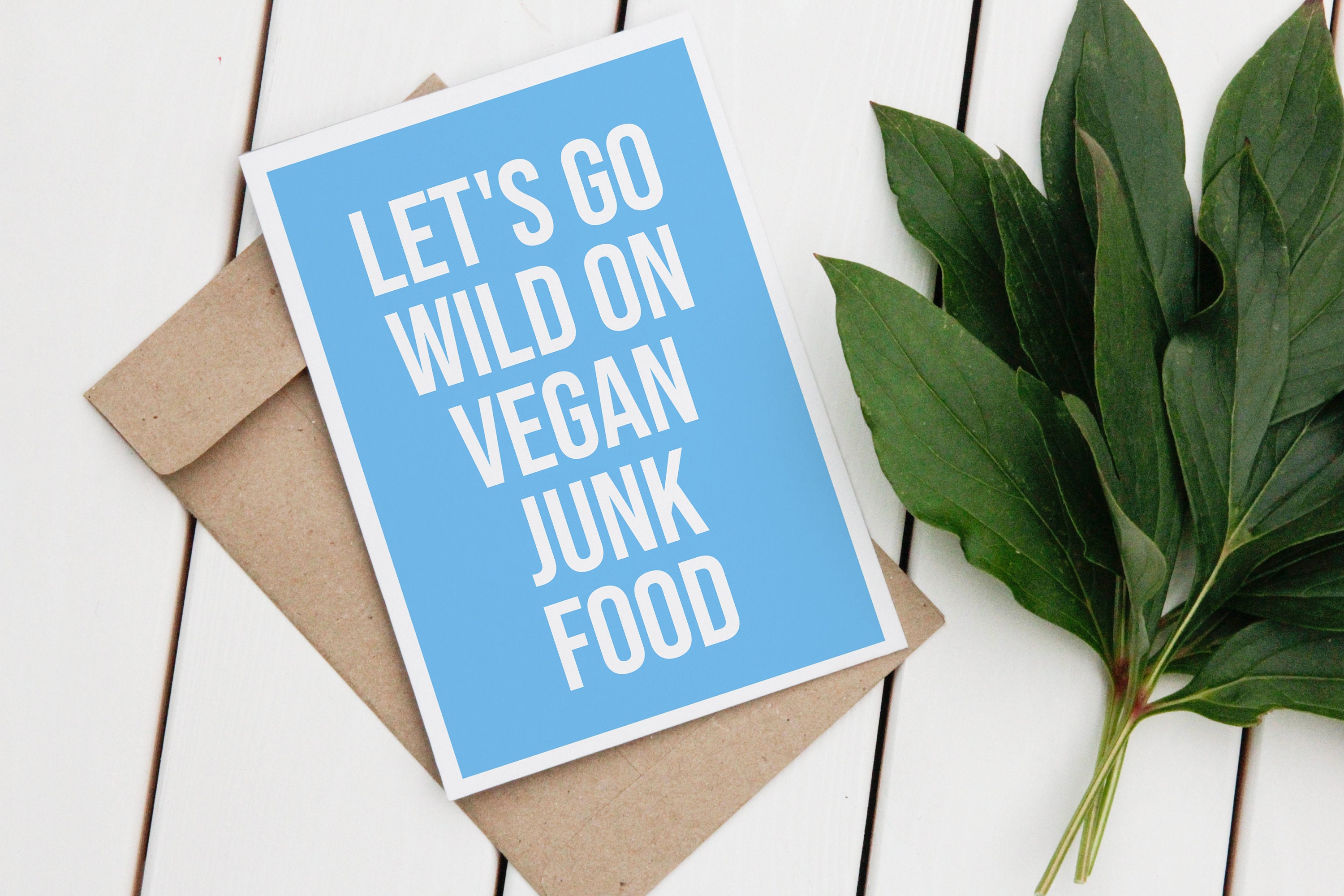 Lustige Vegan Geburtstagskarte gehen Wild Junk Food Etsy