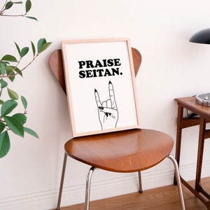 Praise Seitan Vegan Art Print Recycled