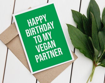 Happy Birthday Vegan Partner Card