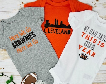Browns Bodysuit Bundle (Set of 3) for Baby or Toddler