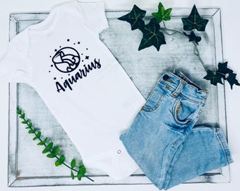 Aquarius Zodiac Baby/Toddler Bodysuit