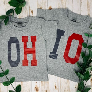 OH IO Twin/Sibling Children’s Set of Two Shirts