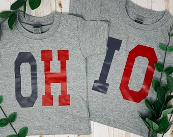 OH IO Twin/Sibling Children’s Set of Two Shirts