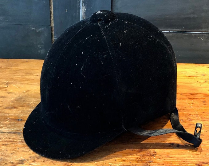 Black Velvet Riding Hat Equestrian Dressage Decor Etsy