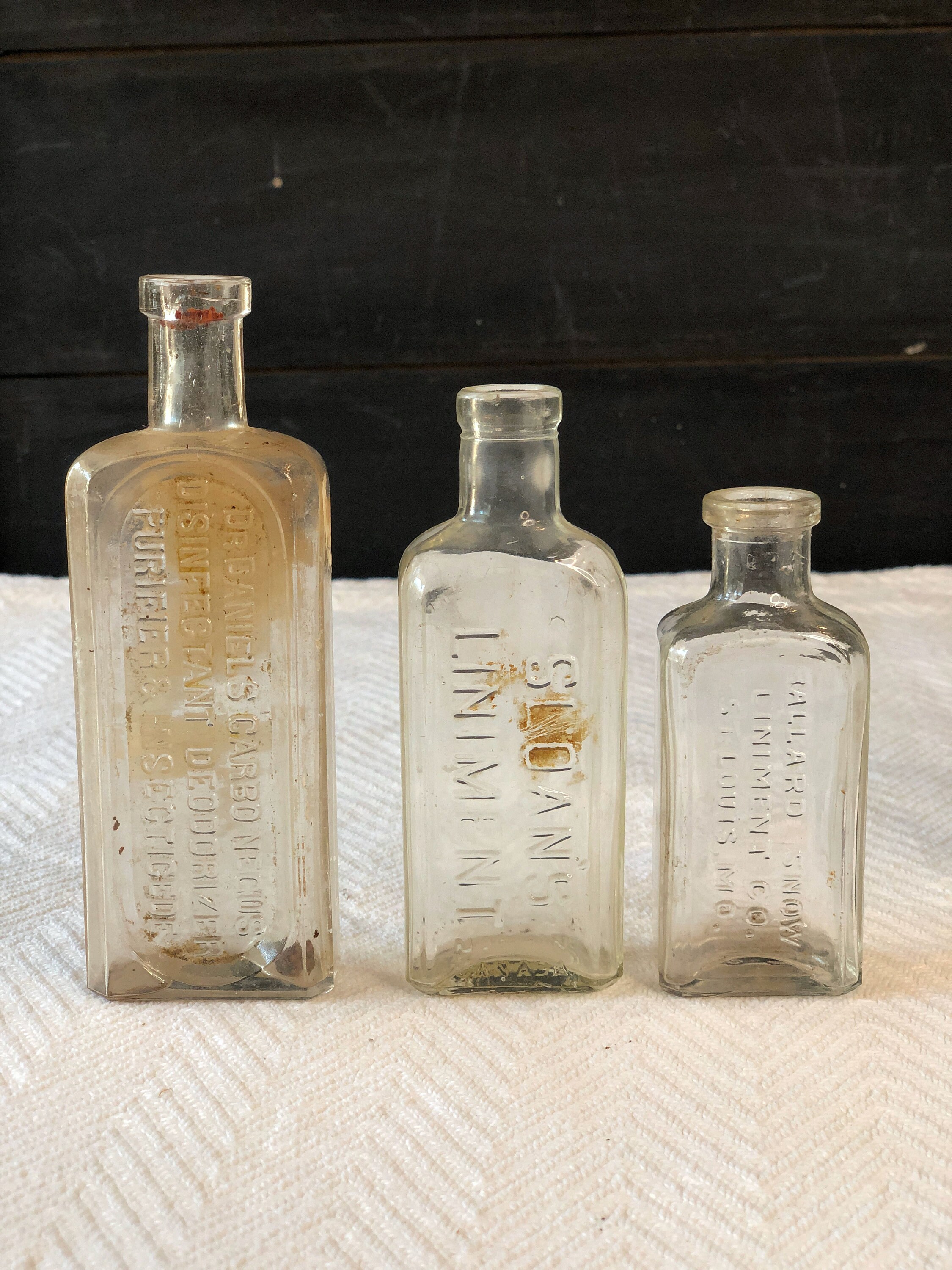 Antique Apothecary Bottles Set of 5 Curated Collection Tall Etsy