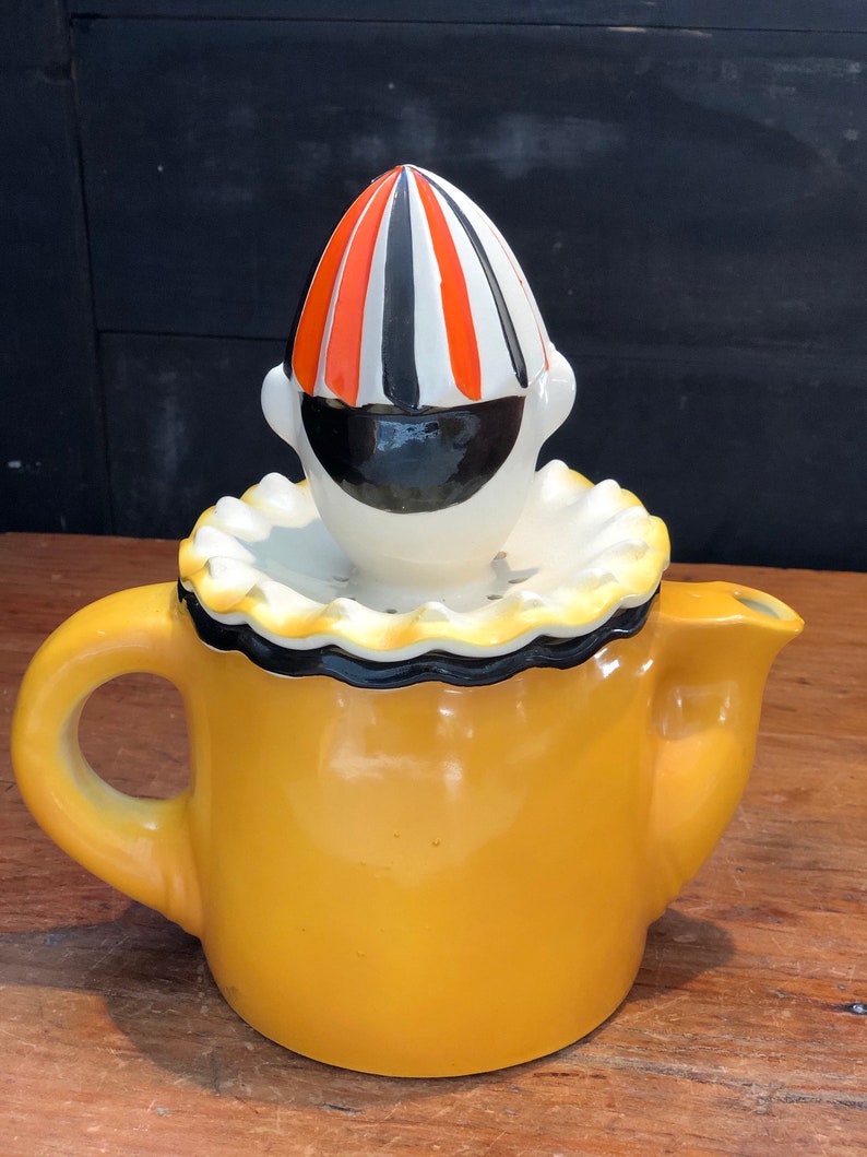 Clown Pitcher Clown Teapot Clown Reamer Lemonade Set Clown Etsy