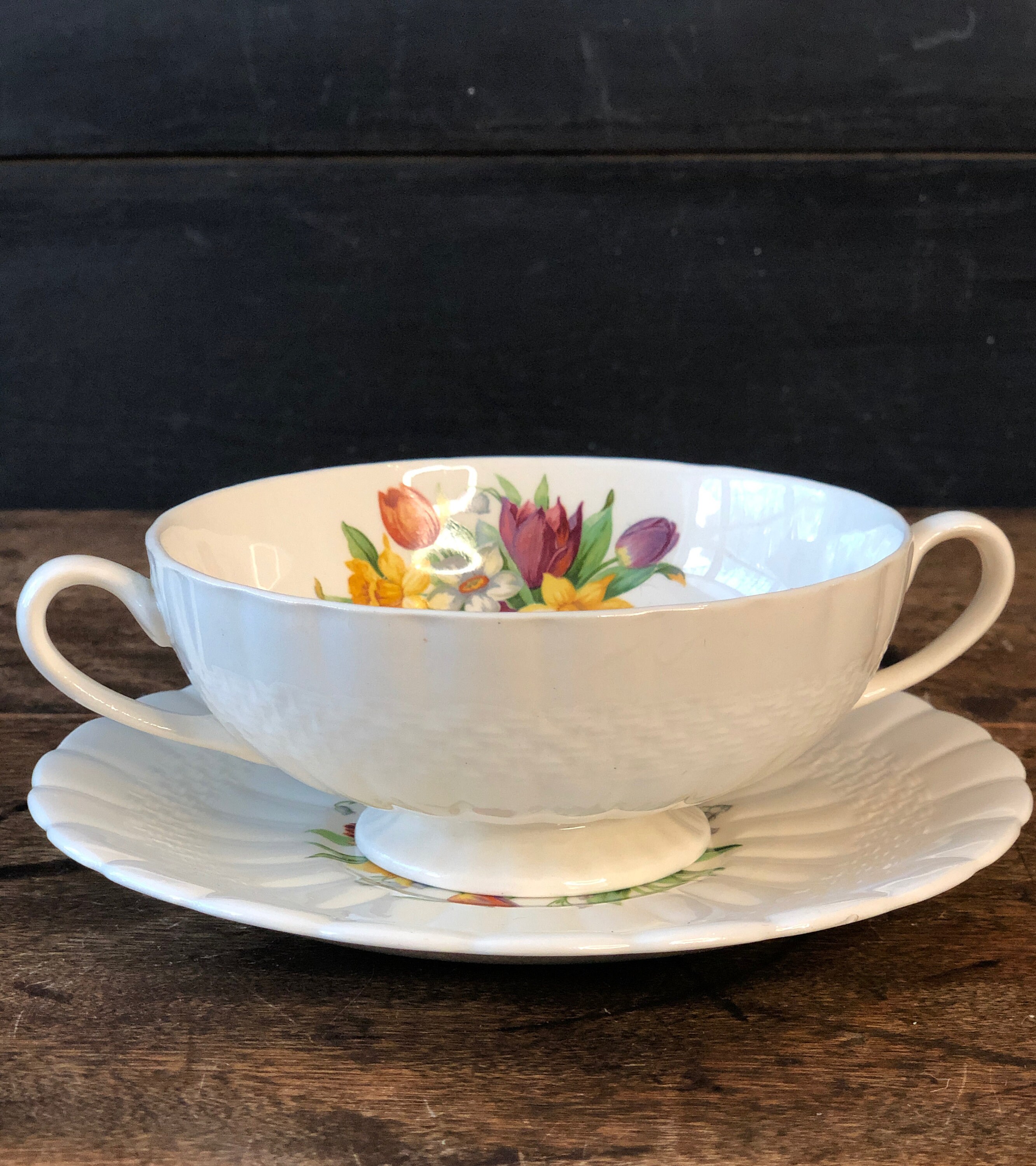 Soho Pottery Soup Bowls With Handles & Saucers Large Serving Etsy