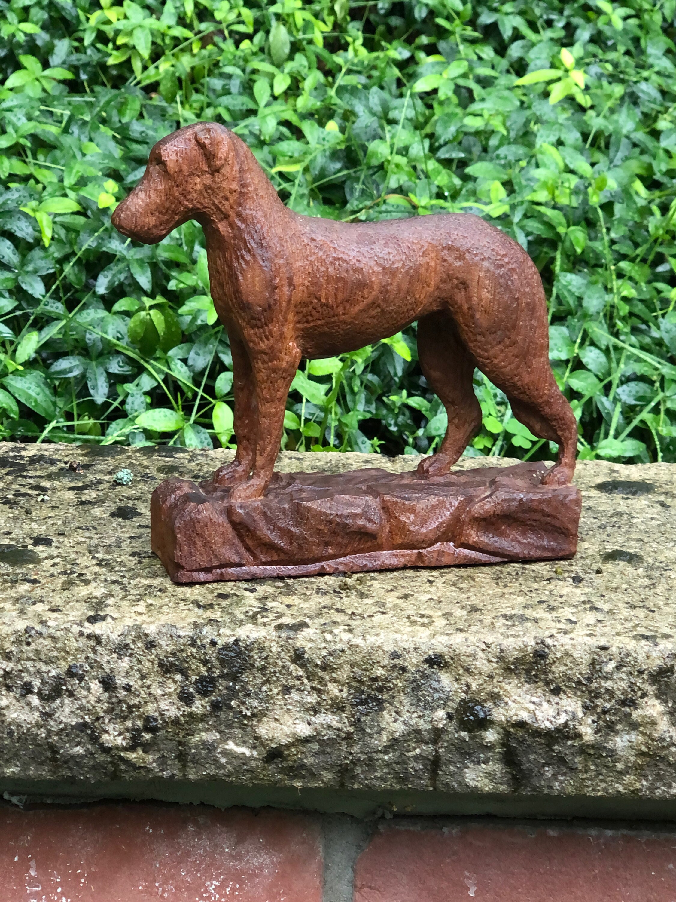 Carved Wood Dog Figurine Hand Carved Wooden Dog Approx. 6 Etsy