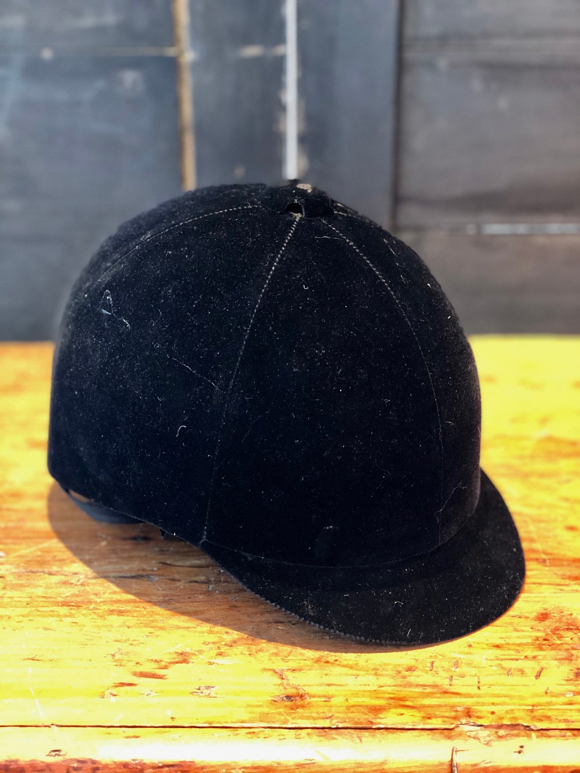 Black Velvet Riding Hat Equestrian Dressage Decor Etsy