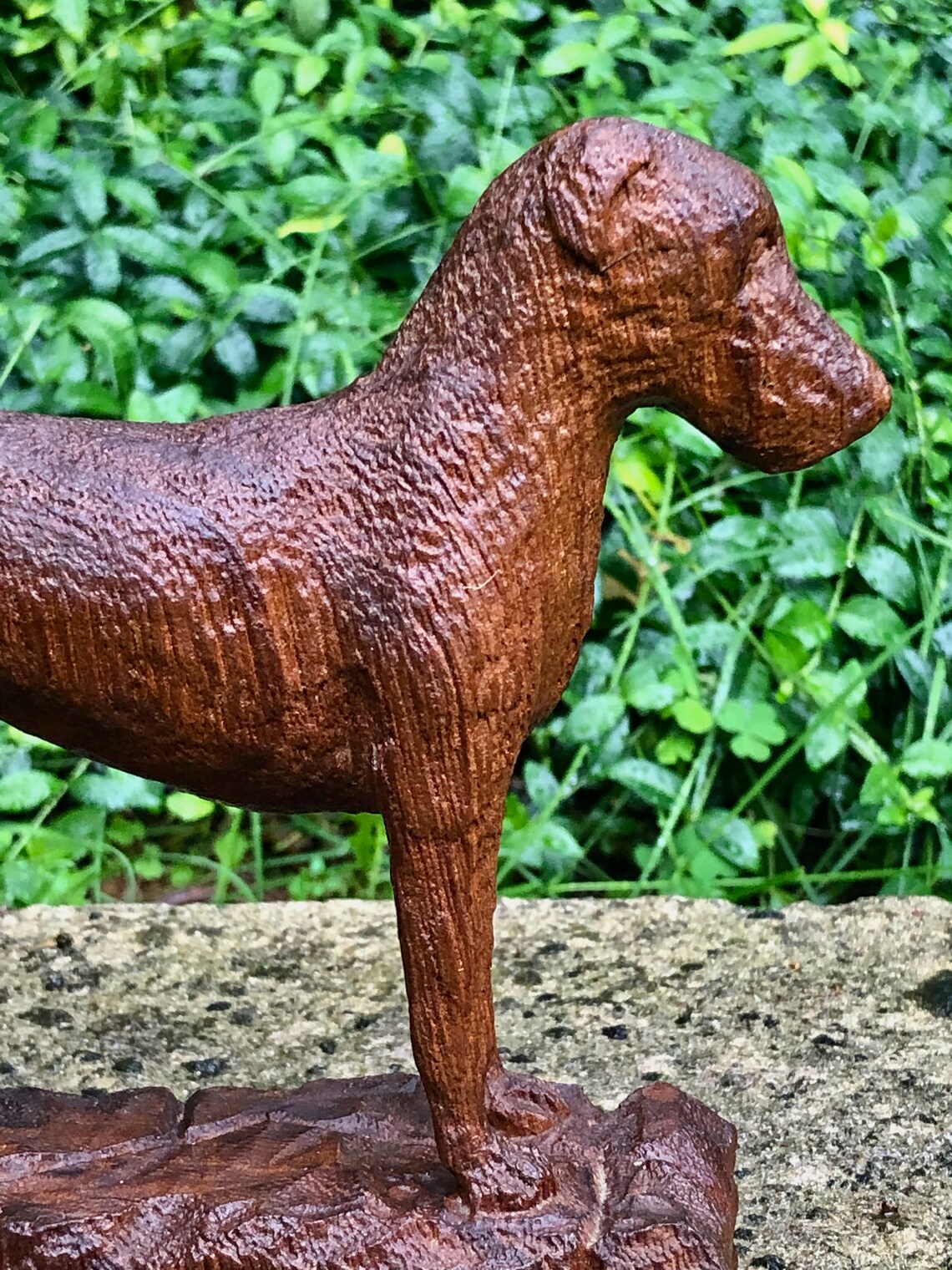 Carved Wood Dog Figurine Hand Carved Wooden Dog Approx. 6 Etsy