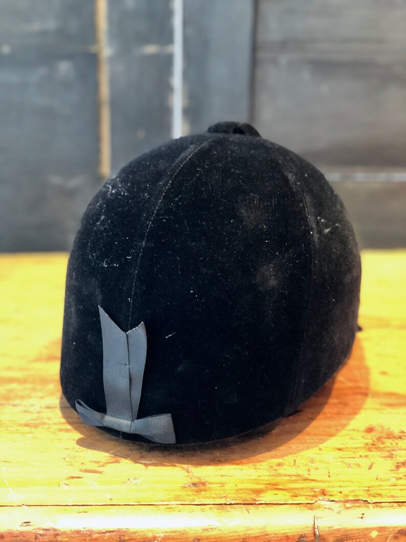 Black Velvet Riding Hat Equestrian Dressage Decor Etsy